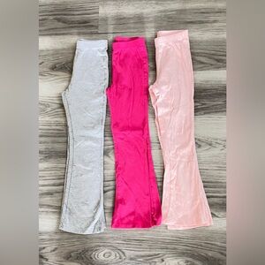 Vibrant Pink, Soft Pink and Soft Gray Kids' Leggings